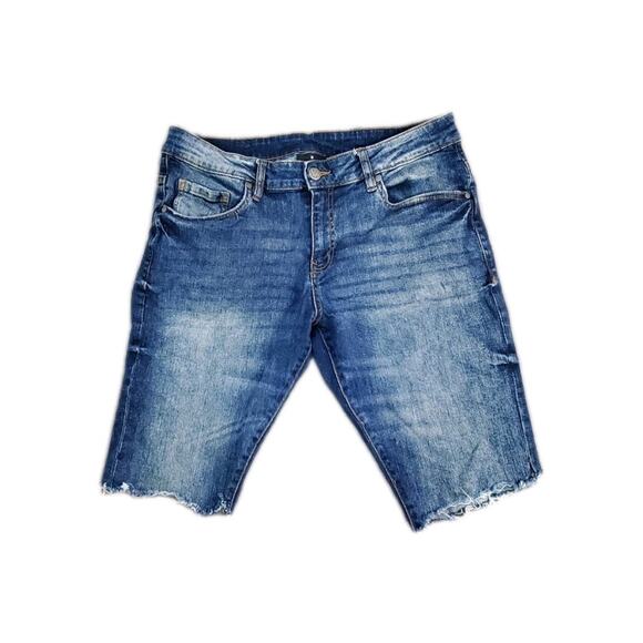 Young La Other - Young La Jeans Shorts Mens Size 34 Blue Denim Casual Stretch Cut-offs C11-125